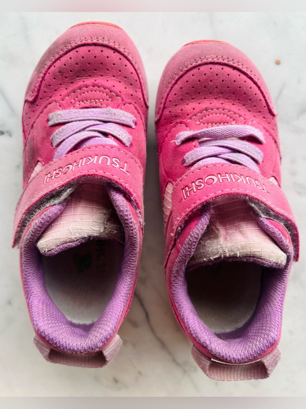 Tsukihoshi Racer Baby Toddler Shoes / Sneakers / Fuchsia Pink Size 8.5
